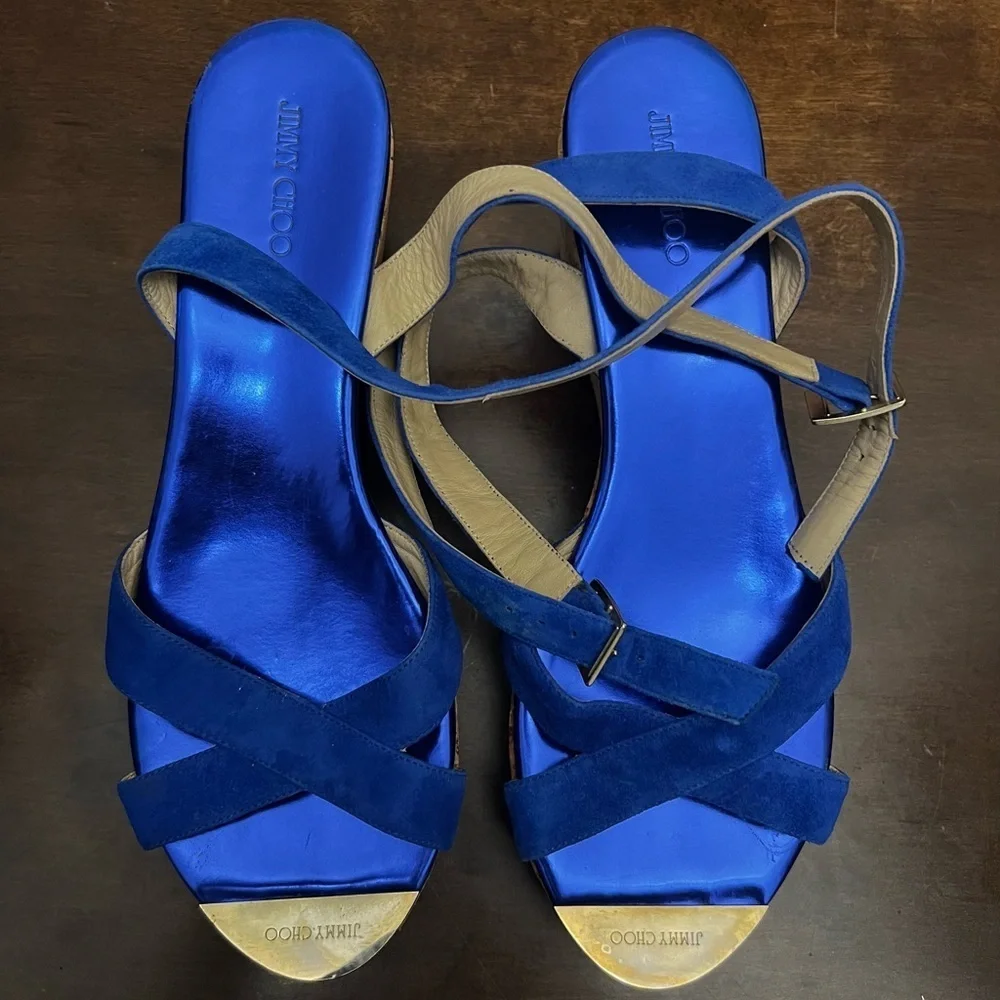 Jimmy Choo - Platform ankle strap size EU42